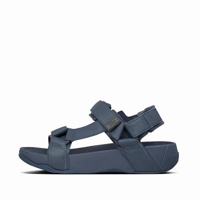 Fitflop Men's RYKER Leather Mix Back-Strap Sandals - Navy, KG9580431